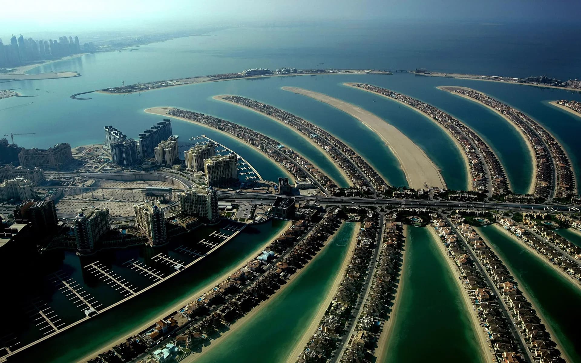 Palm Jumeirah aerial view