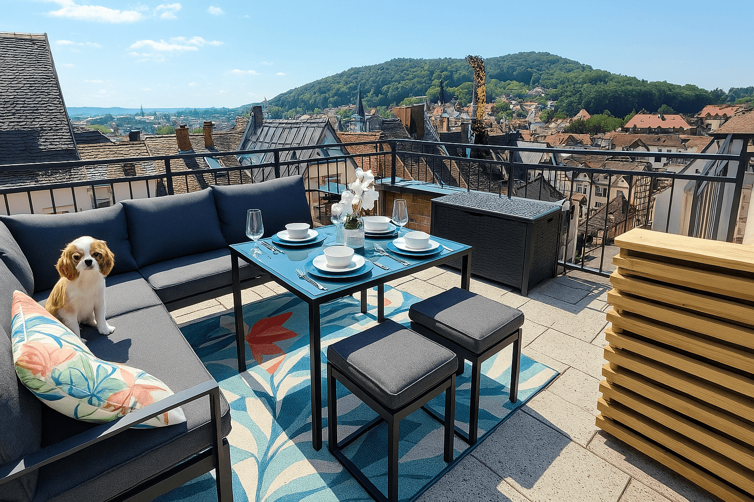 Penthouse-Style Studio with Rooftop Terrace